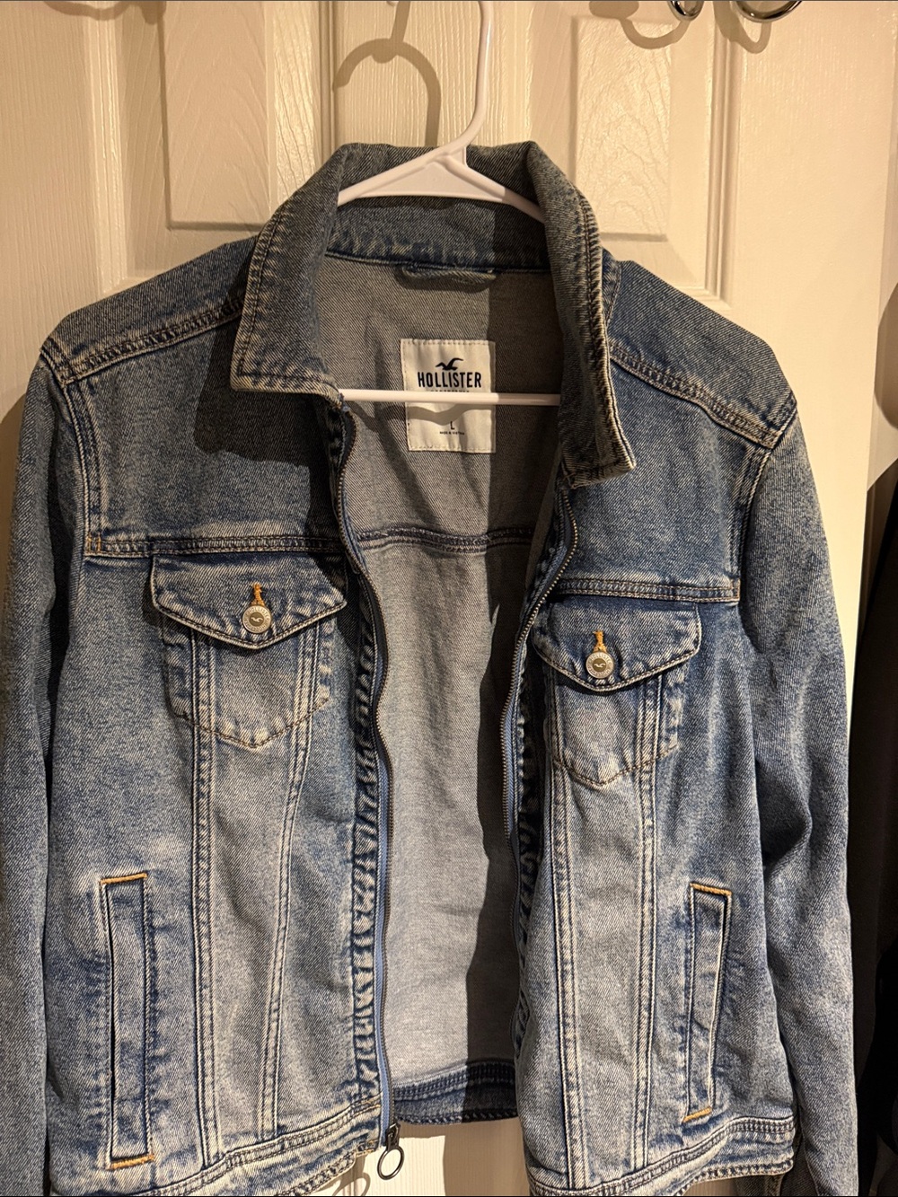 Hollister Light Blue Washed Denim Jacket